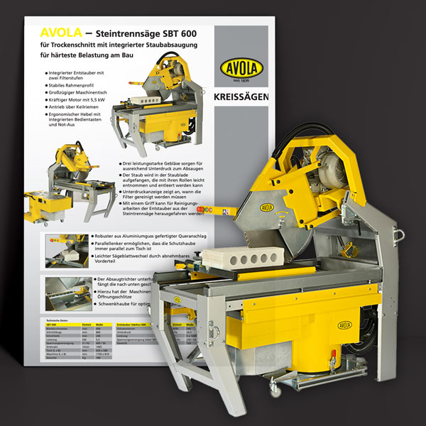 innovation construction circular saw, SBT 600 - new leaflet!,